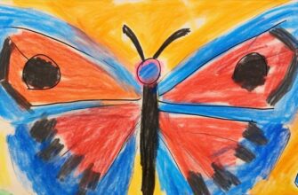 Бабочка - Детский рисунок