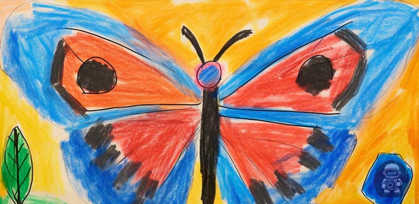 Бабочка - Детский рисунок