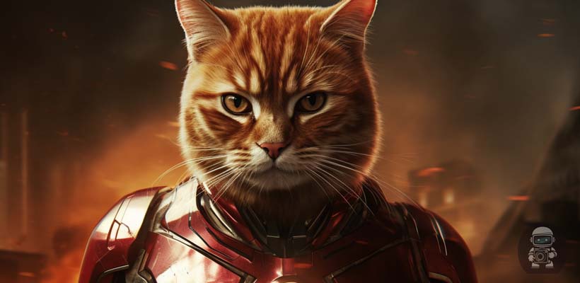 Кот как Iron Man - Обои на ПК