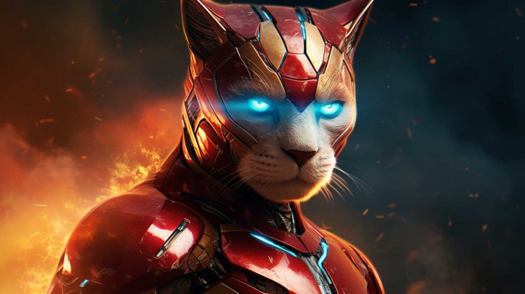 Кот как Iron Man - Обои на ПК