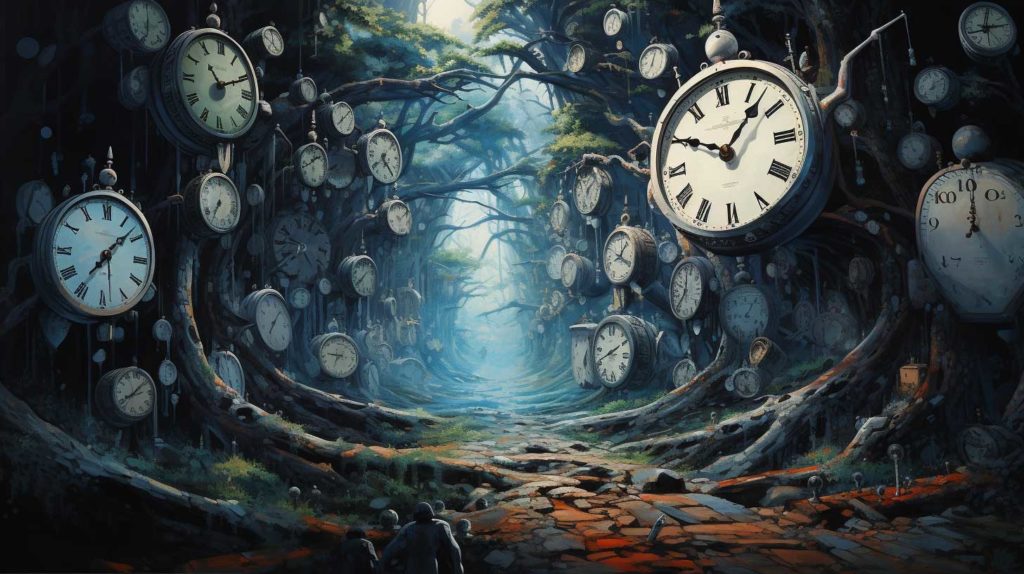 Лес из часов - Сюрреалистичные картины