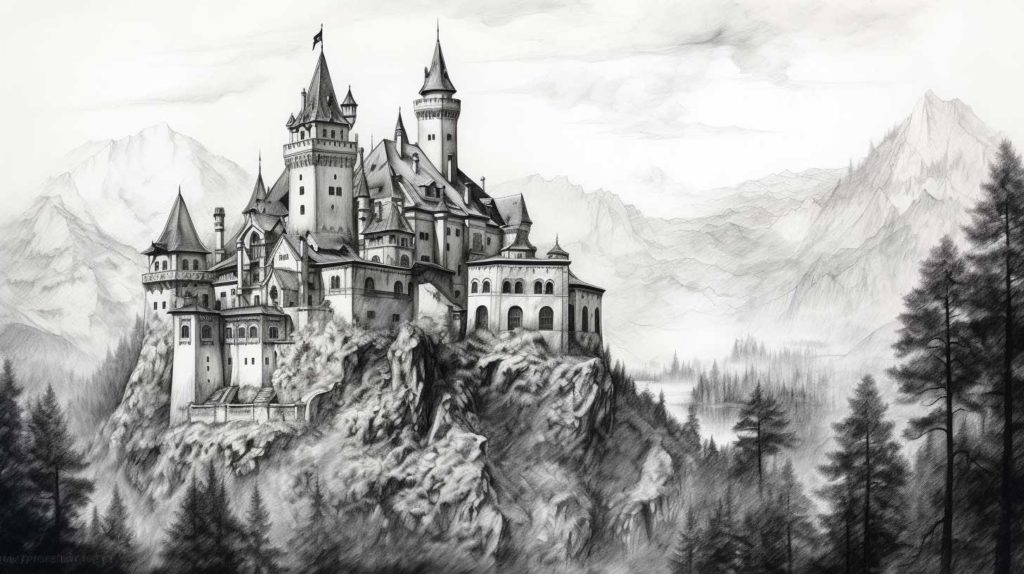 Замок Дракулы - Раскраски