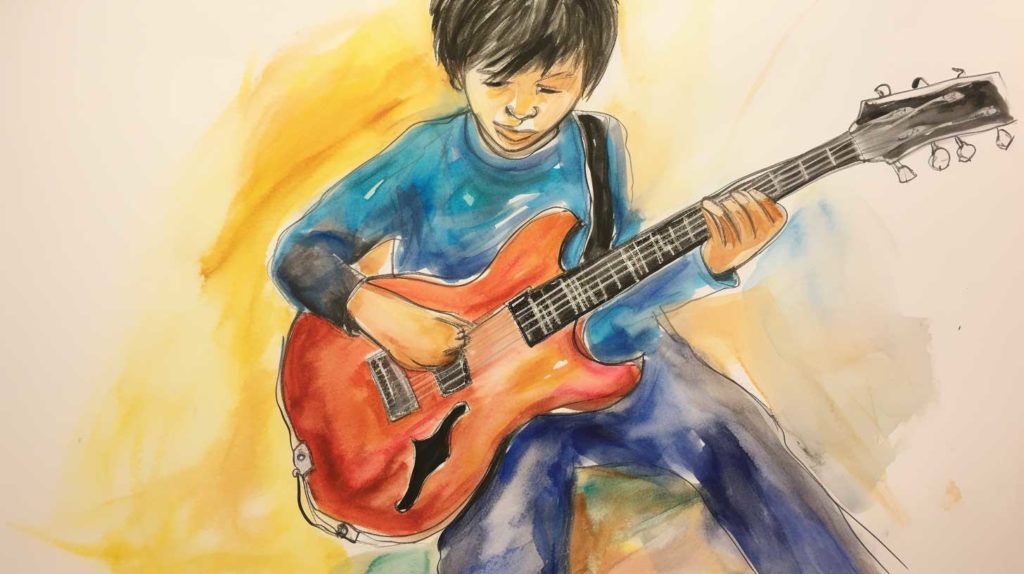 Гитарист - Детские рисунки